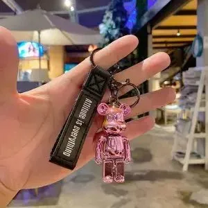 Be@rbrick × BAPE Bearbrick Keychain Metallic Pink