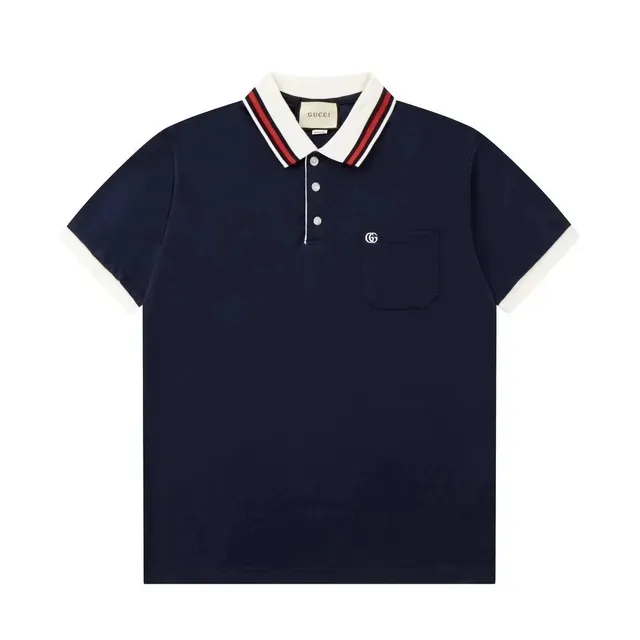 Gucci Polo Shirt Web Trim Pocket