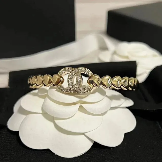 Chanel CC Logo Bracelet Crystal-Embellished