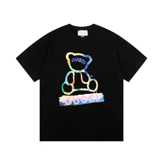 Gucci Bear Graphic Tee Rainbow Bear Print