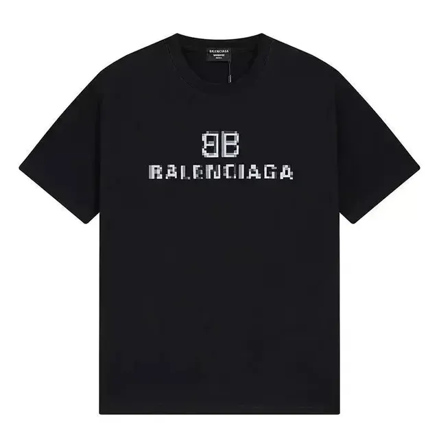 Balenciaga Logo T-Shirt Pixelated BB