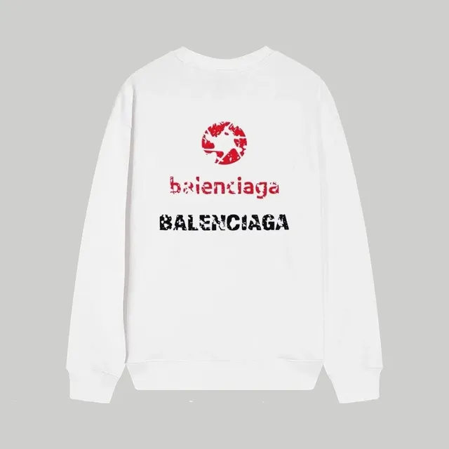Balenciaga Crewneck Sweatshirt Distressed Logo Print