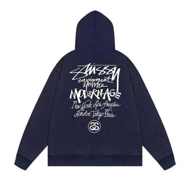 Stüssy Zip-Up Hoodie Modern Age Graphic