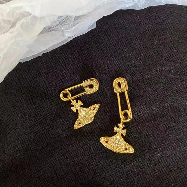 Vivienne Westwood Safety Pin Earrings Crystal-Embellished