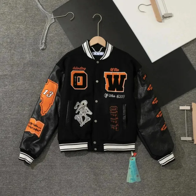 Off-White Varsity Jacket Skeleton Patch