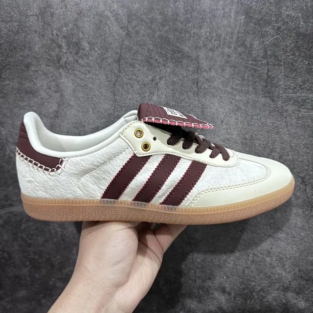 Adidas Samba Burgundy and White