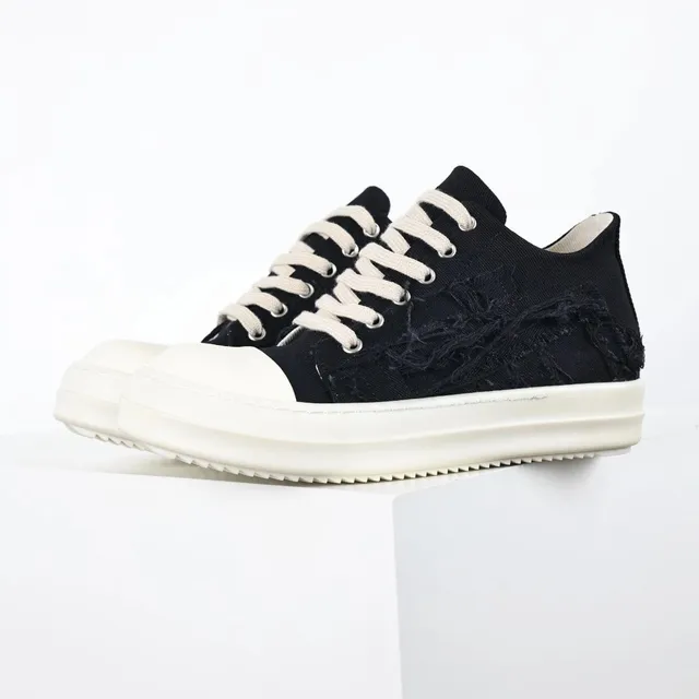 Rick Owens Geobasket Distressed Canvas