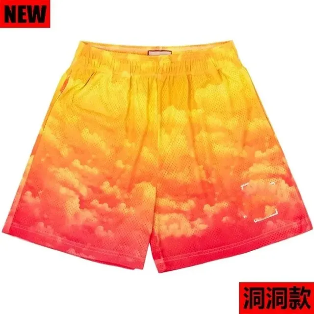 Mesh Shorts Sunset Cloud Print