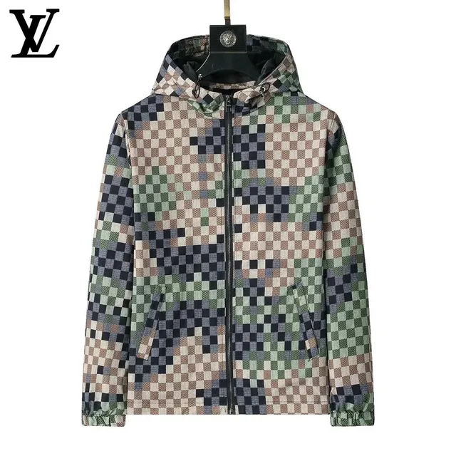 Louis Vuitton Checkered Hooded Jacket Multicolor Damier