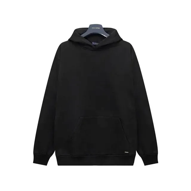 Louis Vuitton Hooded Sweatshirt Solid Black