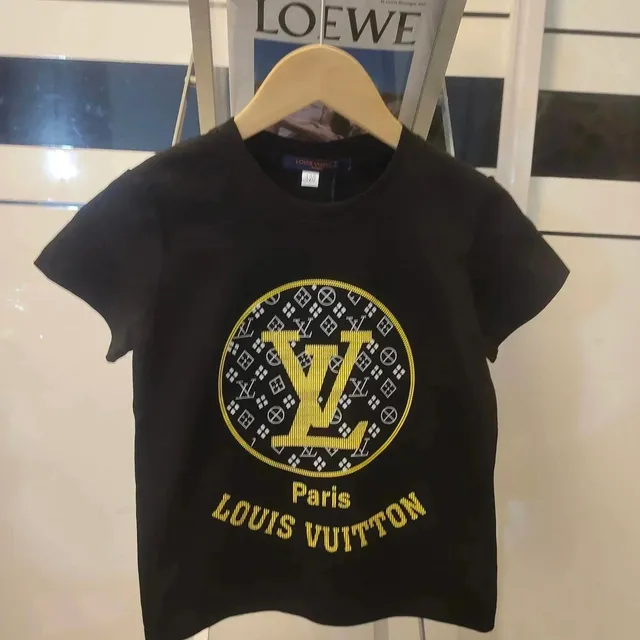 Louis Vuitton LV Circle Logo T-Shirt Gold Embroidered