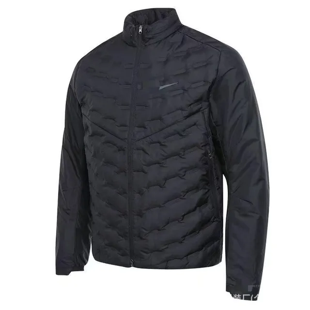 Naijia standing collar hidden hat down jacket black