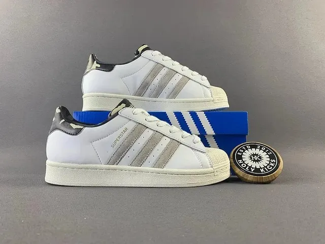 Adidas Superstar White Grey Black