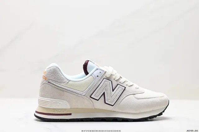 New Balance 574 Cream Burgundy