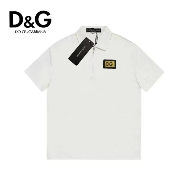Dolce & Gabbana Polo Shirt Gold Logo Patch
