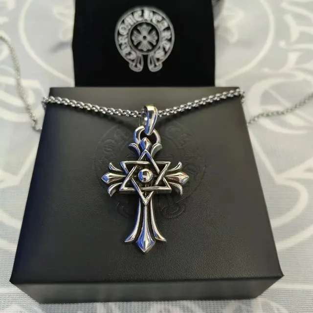 Chrome Hearts Cross Pendant Star of David