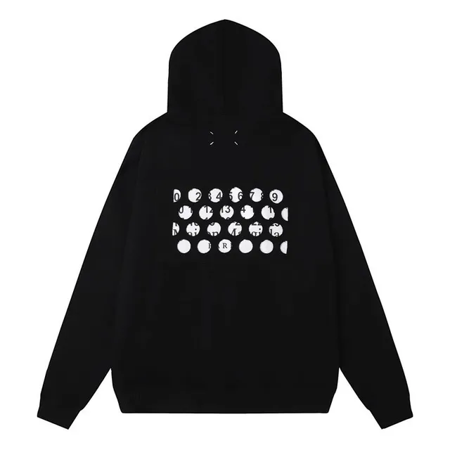 Maison Margiela Hooded Sweatshirt Number Grid Print