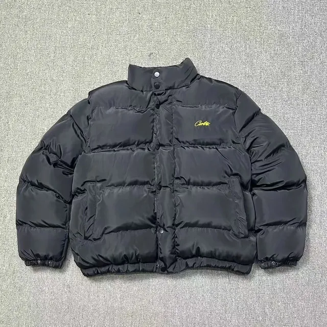 立领棉服-黑色黄标
