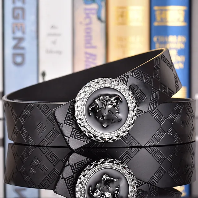 7 # Silver Buckle+Antique Medusa Black