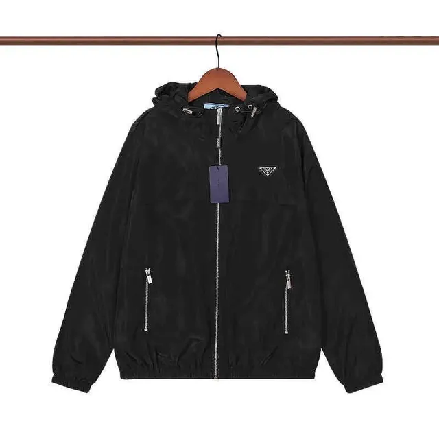 Prada Hooded Windbreaker Nylon with Triangle Logo