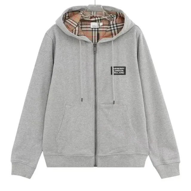 Burberry Zip-Up Hoodie Checkered Lining