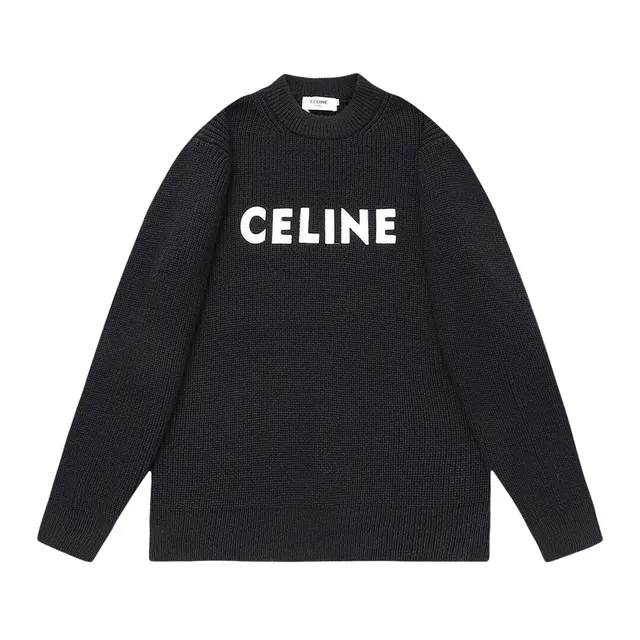 Celine Logo Knit Sweater White Logo