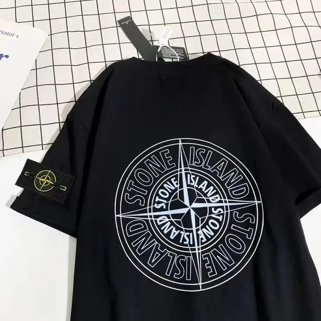 Stone Island Compass Logo T-Shirt White Compass Print