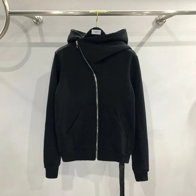 Rick Owens Zip-Up Hoodie Asymmetrical Zip