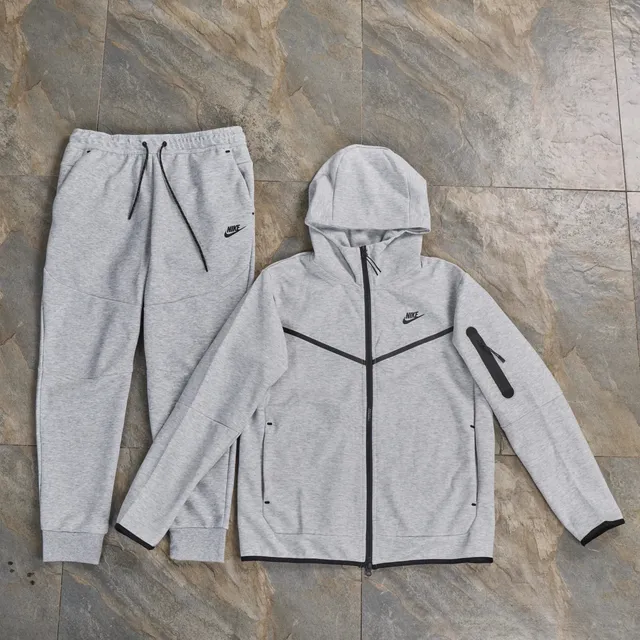 Nike Tech Fleece Hoodie and Joggers Heather Grey