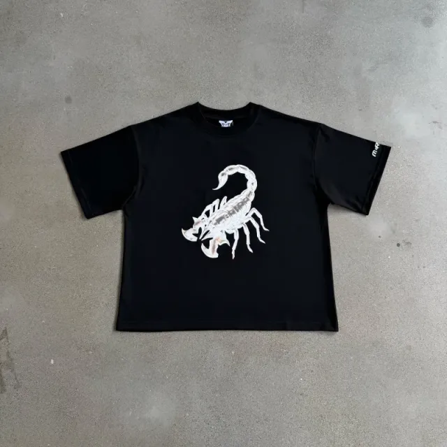 Mertra Scorpion Graphic Tee Metallic Scorpion Print