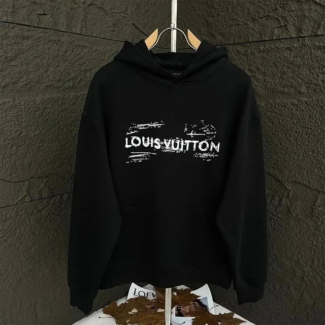 Louis Vuitton Hoodie Distressed Logo