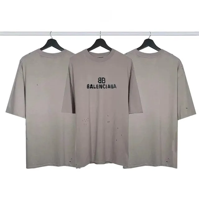 Balenciaga Logo T-Shirt Distressed