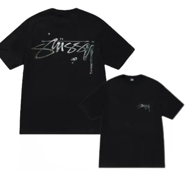 Stüssy Logo Tee Metallic Script