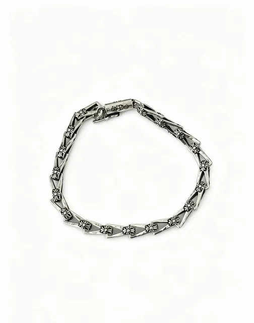 Chrome Hearts Link Bracelet Cross Flower
