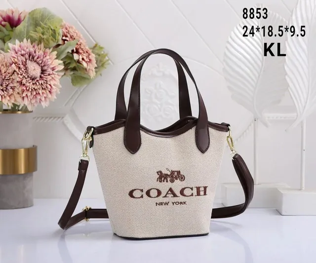 Coach Mini Tote Canvas with Leather Trim