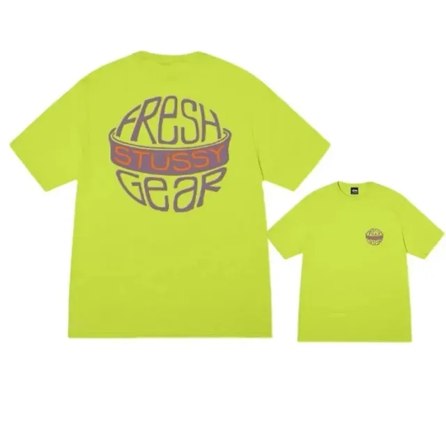Stüssy T-shirt back print with 'Fresh Stussy Gear' logo