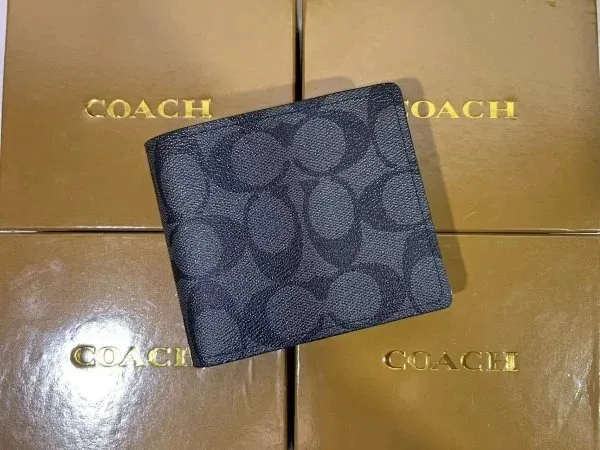 Coach Bifold Wallet Signature C Print