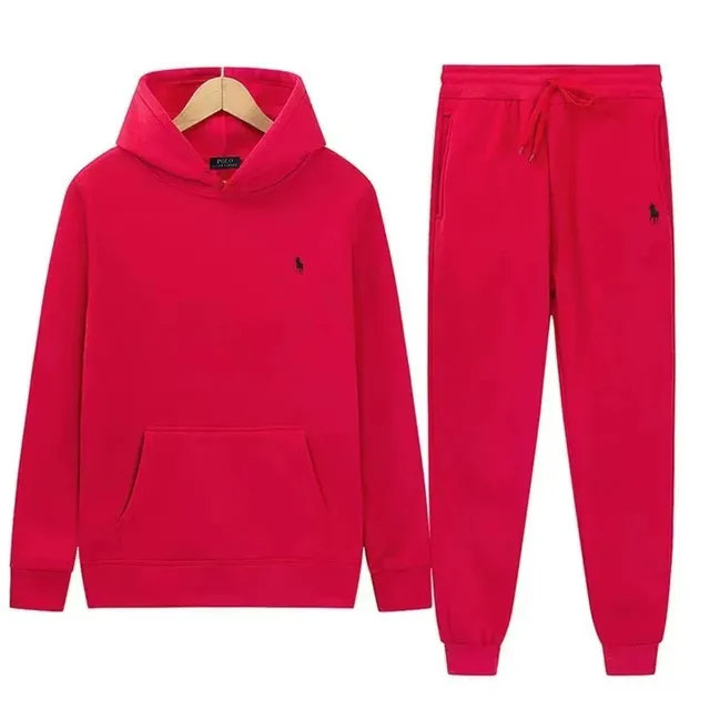 Polo Ralph Lauren Hoodie and Jogger Set Solid Red