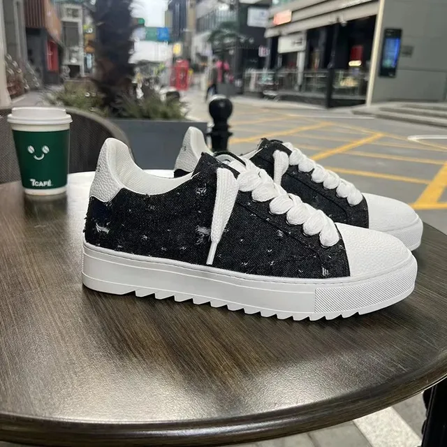 Balenciaga Speed Trainer Distressed Denim