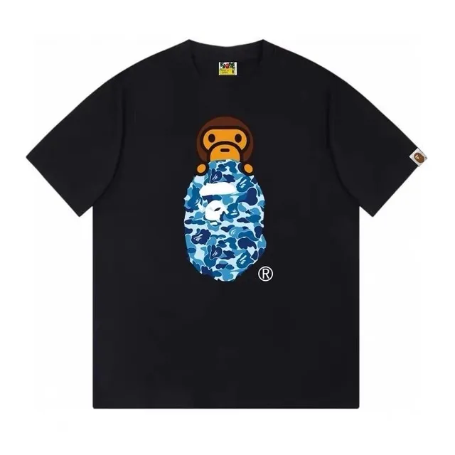BAPE Shark Tee Blue Camo Ape Head