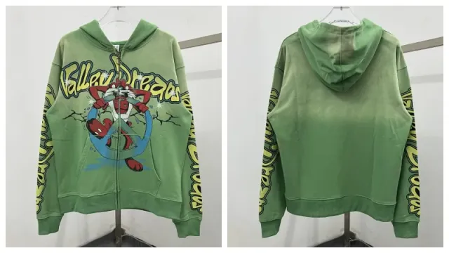 Gallery Dept. Zip-Up Hoodie Fallen Dreams Graphic