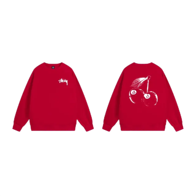 Stüssy Crewneck Sweatshirt Cherry 8-Ball