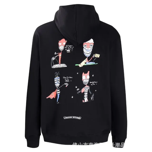 Chrome Hearts Graphic Hoodie Cartoon Print