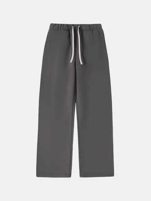 Drawstring Joggers Solid Grey