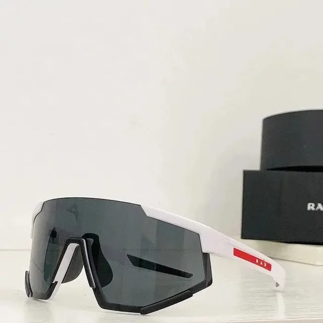Prada Sport Shield Sunglasses White Frame with Red Logo
