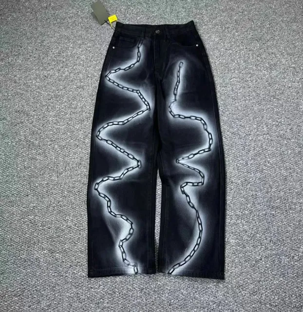 Corteiz Chain Print Jeans