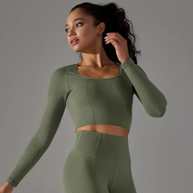 6621 long sleeve-Army Green