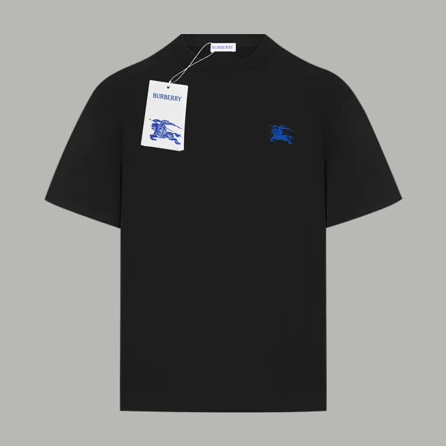 Burberry Equestrian Knight T-Shirt Blue Embroidered Logo