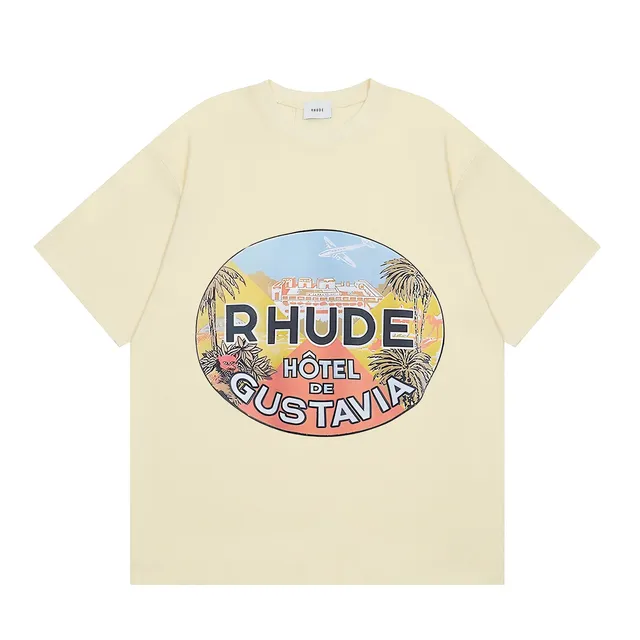 Rhude t shirts Hôtel de Gustavia Print