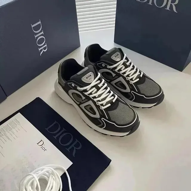 Dior B23 Low Black Grey White